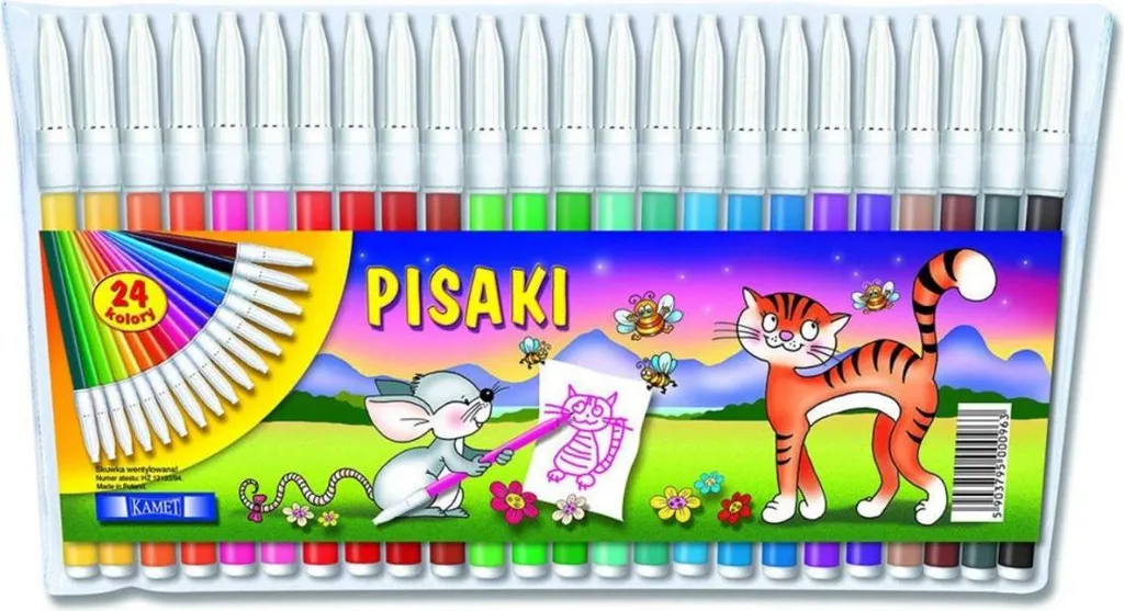 Pennarelli Lavabili KAMET 24 Pezzi A'5 0963 - Sicuri per Bambini