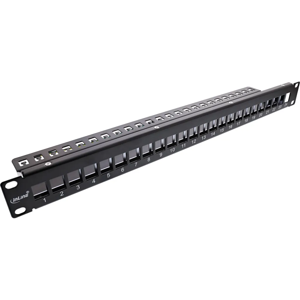 InLine Patch Panel Cat.6A 24 Porte per Armadio Rack 19 - Nero