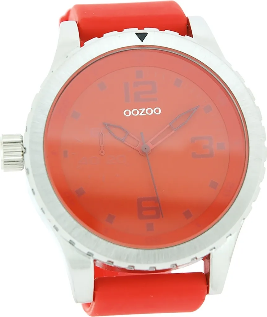Montre Quartz Oozoo Vintage Orange Bracelet Caoutchouc Confort