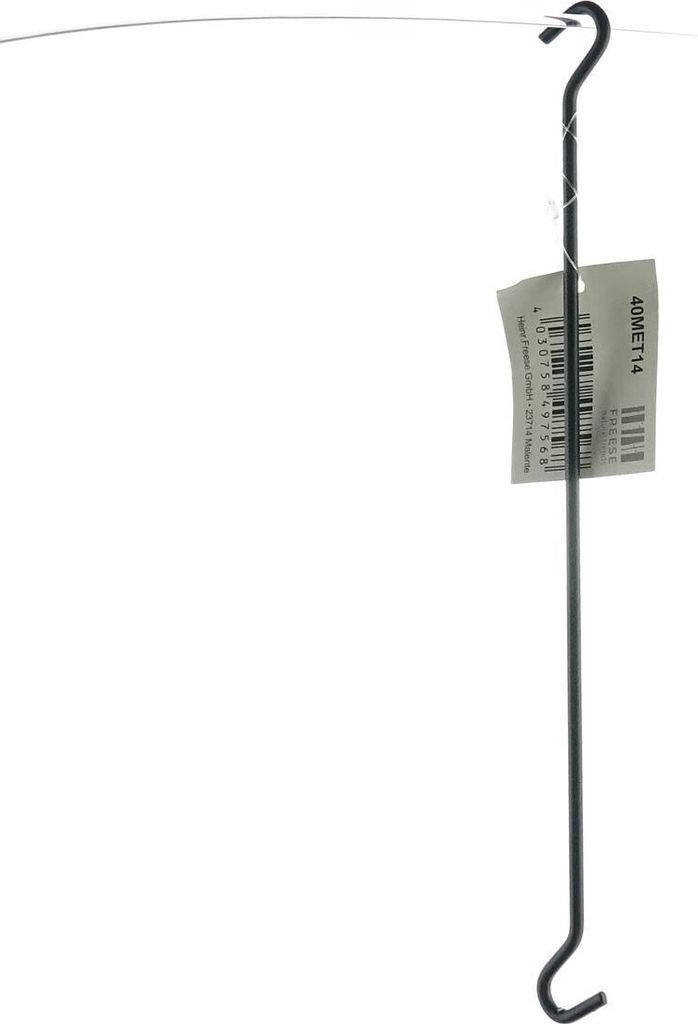 nature trends Metall-S-Haken Dünn Schwarz Ø 0,3 cm x 25 cm