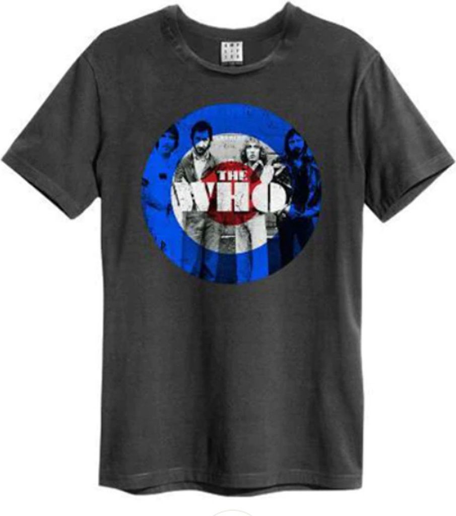 Amplified - "Target" T-Shirt für Herren GD440 (XS) (Holzkohle/Blau)
