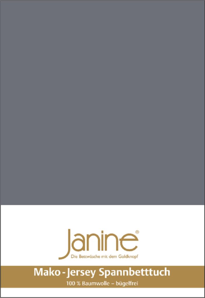 Janine JERSEY Spannbetttuch 5007 150 X 200 opalgrau