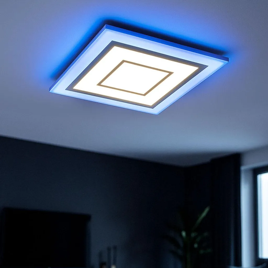 Panneau LED Plafonnier Carré 44cm Intensité Variable pour Chambre