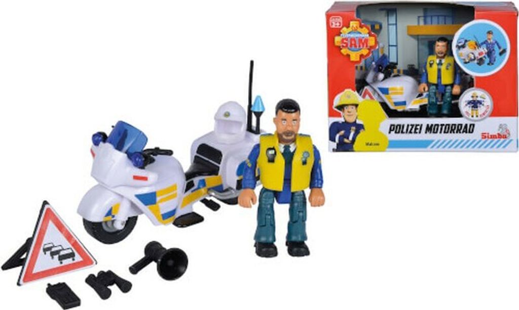 Simba Dickie Vertriebs GmbH Sam Polizei Motorrad mit Figur Produktbild 7