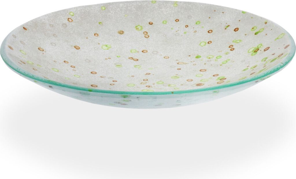 Glasschüssel Design Country Fusing Glas ca. Ø25cm Handmade Grün