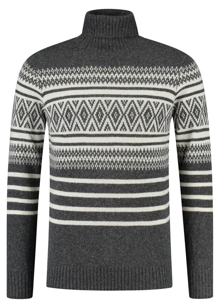 GENTS - Noors pullover antra ecru - - Antra - Größe XL/XL