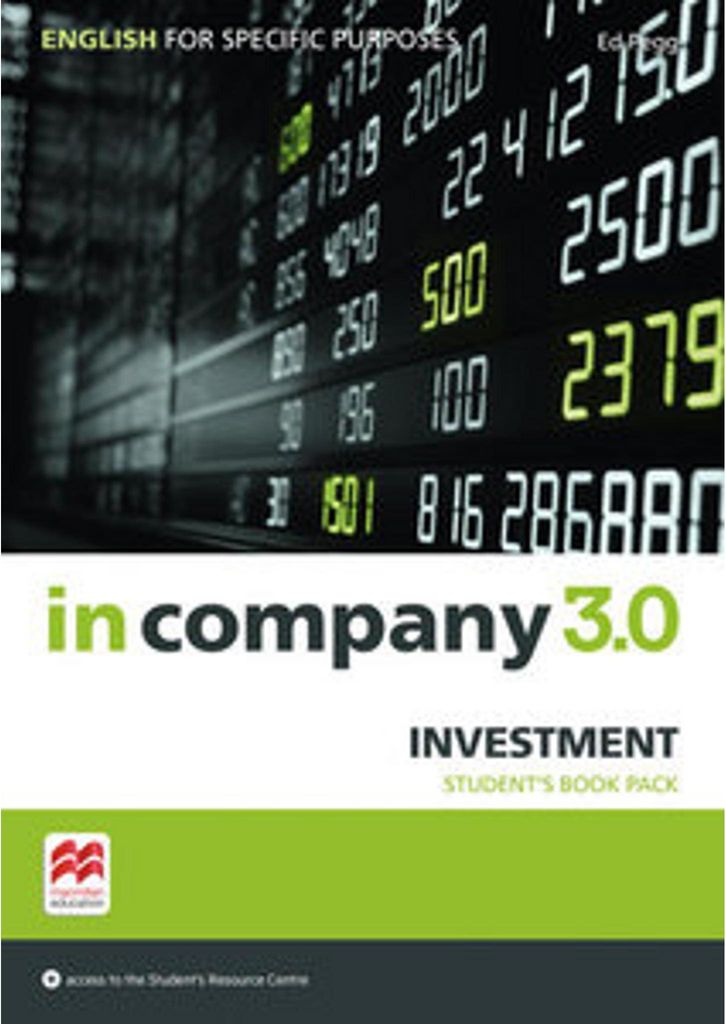 in company 3.0 - Investment. English for Specific Purposes. Student's Book with Online-Student's Resource Center