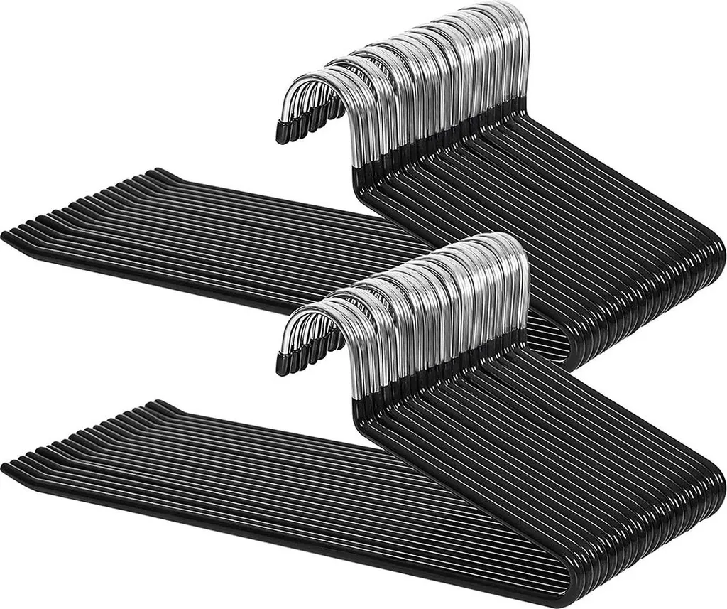 Cintres pour vêtements délicats lot de 50 noir mat spécial rangement top