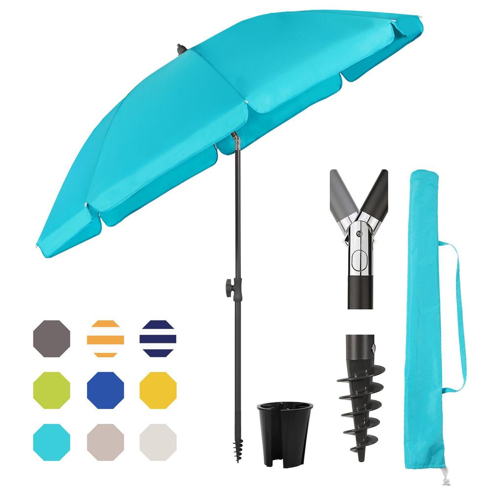 Sekey Sonnenschirm Rund Ø160cm Gartenschirm UV Schutz 50+ Produktbild 