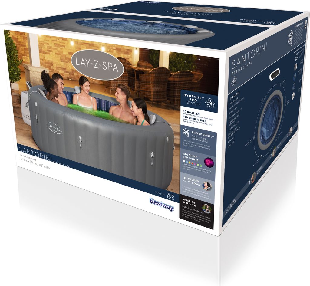 Santorini Lay-Z-Spa HydroJet Pro Garden Jacuzzi BESTWAY Obrázek produktu 3