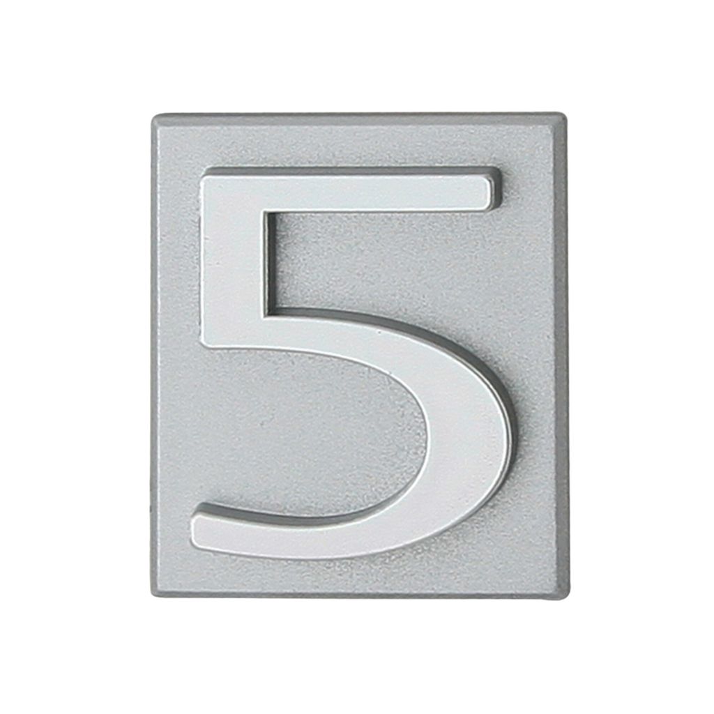 DOMINO Hausnummer Briefkasten Selbstklebend – 5 | 3D Türnummer Adressnummern Aufkleber | Hausnummern Klebend | Klebezahlen Wetterfest | Zahlen z...