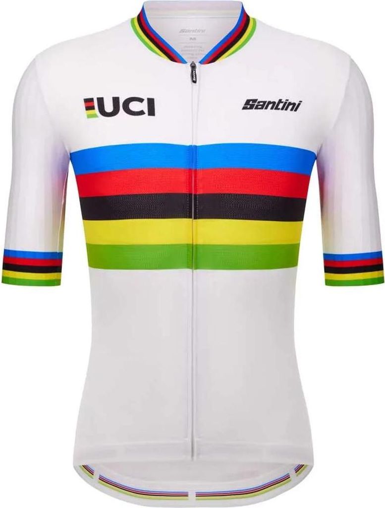 Santini Uci World Champion 2025 Kurzarm-radtrikot Weiß XS Herren Weiß XS