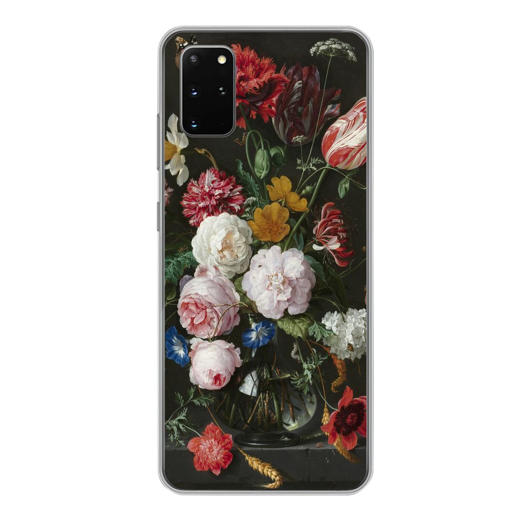MuchoWow Handyhülle Schutzhülle Hülle für Samsung Galaxy S20 Plus Stilleben mit Blumen in einer Glasvase - Gemälde von Jan Davidsz. de Heem ...