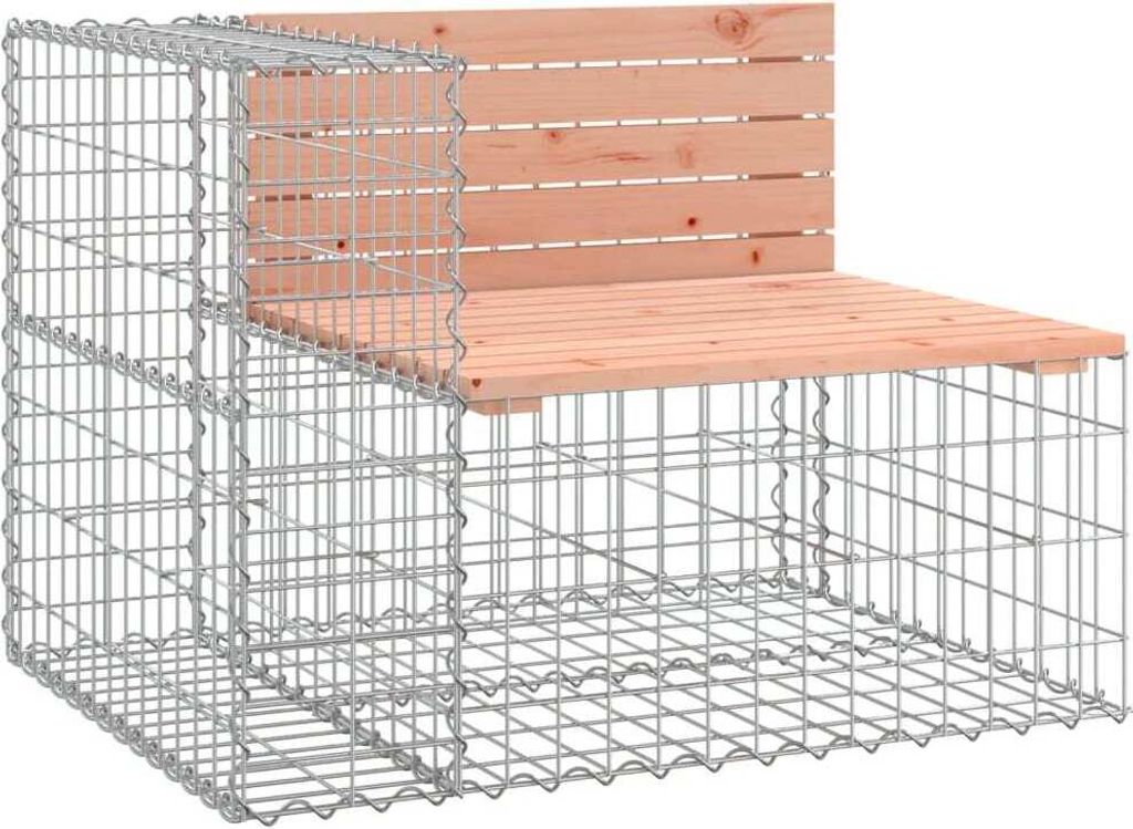 vidaXL Gartenbank aus Gabionen 92x71x65,5 cm Massivholz Douglasie