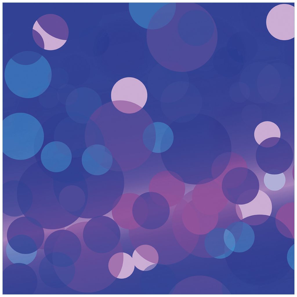 Wallario Wandbild aus Acryl, 50 x 50 cm, freischwebende Optik - Blaue Kreise mit pink - harmonisches Muster