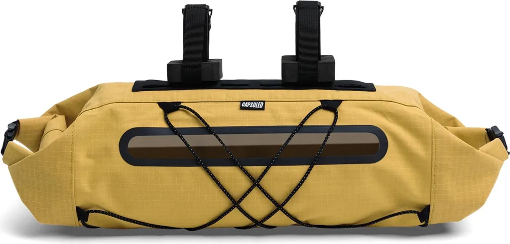 Sacoche de guidon Capsuled jaune pour vélo de route et gravel étanche