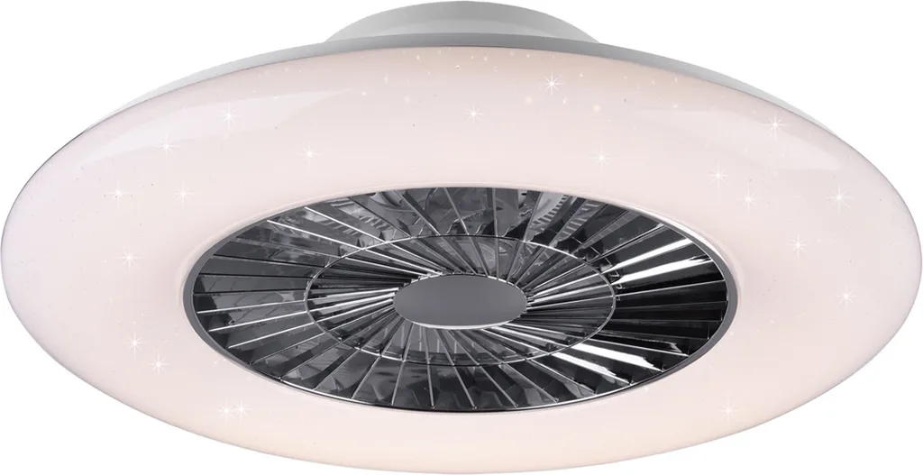 Plafoniera Ventilatore LED VISBY R62402106 Argento - Dimmerabile 60cm