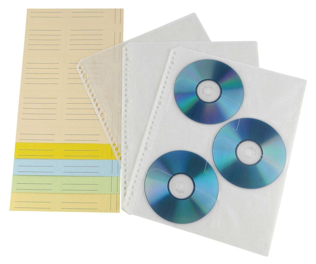 1x10 Hama Pochettes indexées CD-ROM transparent-blanc 49835 Image du produit 