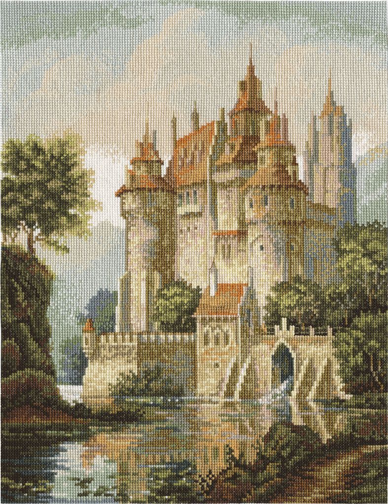 Panna Kreuzstichset "Burg in den Bergen" 27,5x36,5cm, Zählmuster