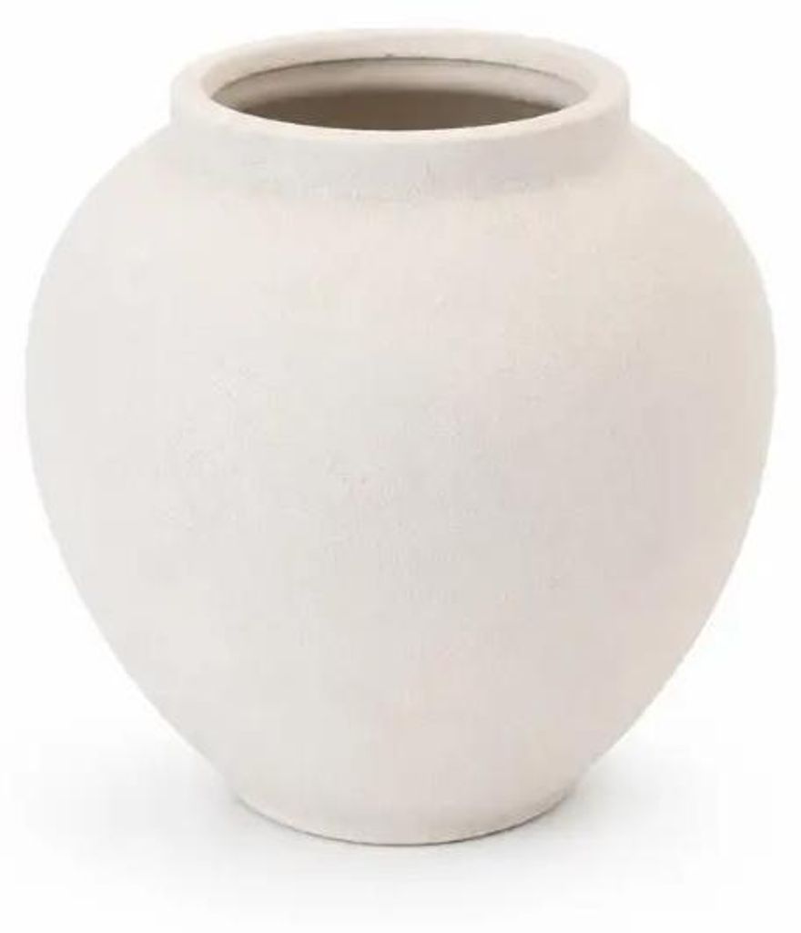 Vase décoratif Sahara fait main beige 27 x 17 cm Image du produit 