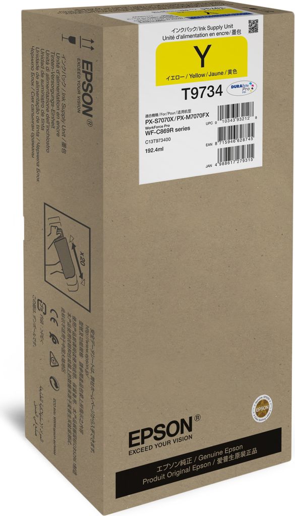 Epson T9734 - 192.4 ml - Größe XL - Gelb - Original
