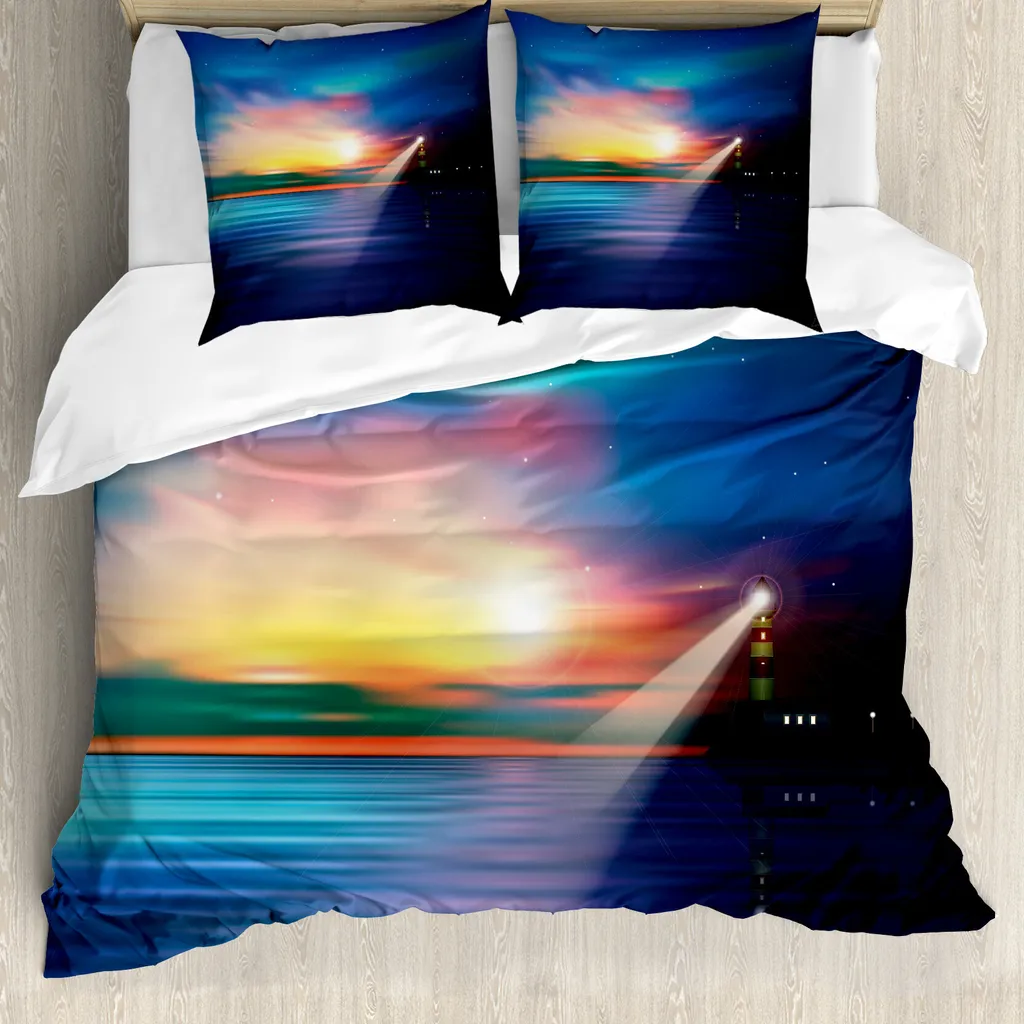 ABAKUHAUS Set Letto Matrimoniale Anallergico Majestic Sky Beach