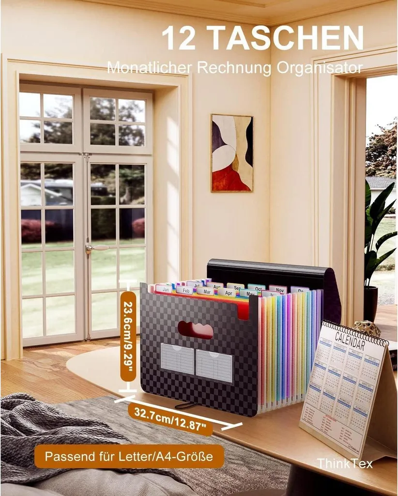 ThinkTex Cartella Espandibile Design 12 Pockets | Organizer A4 - 2