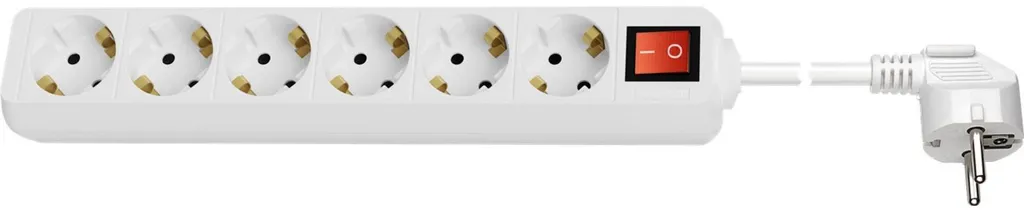 Rallonge Multiprise 6 Prises pour Bureau et Salon - Câble de 5m de Distance
