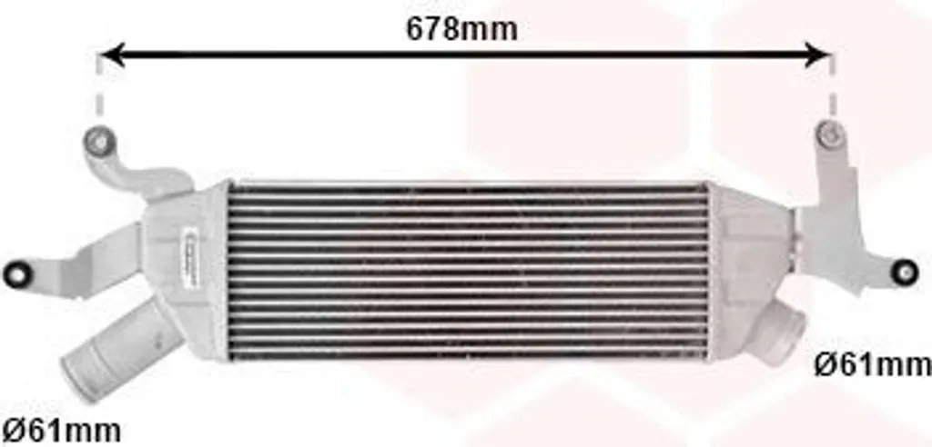 Intercooler VAN WEZEL 09014703 pour PEUGEOT 4007 Turbo Diesel 2.2 HDi