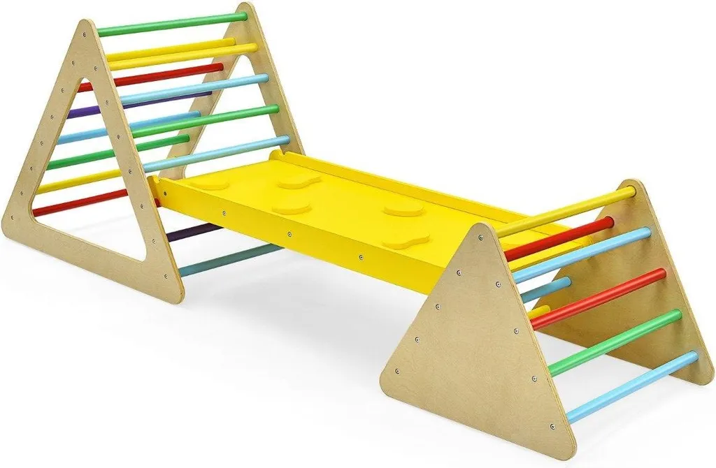 Cadre d'escalade intérieur 3-en-1 avec échelle et rampe pour les enfants