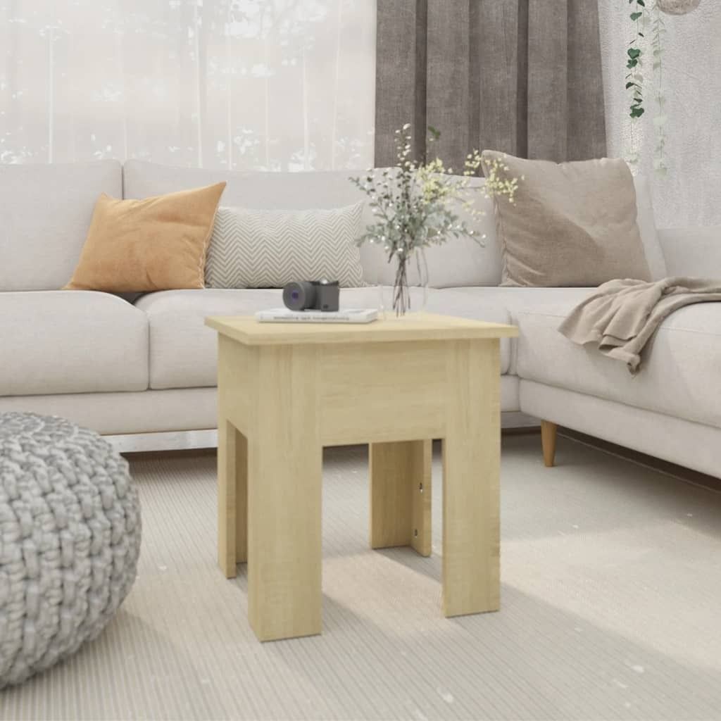 The Living Store Couchtisch Sonoma-Eiche 40x40x42 cm Holzwerkstoff