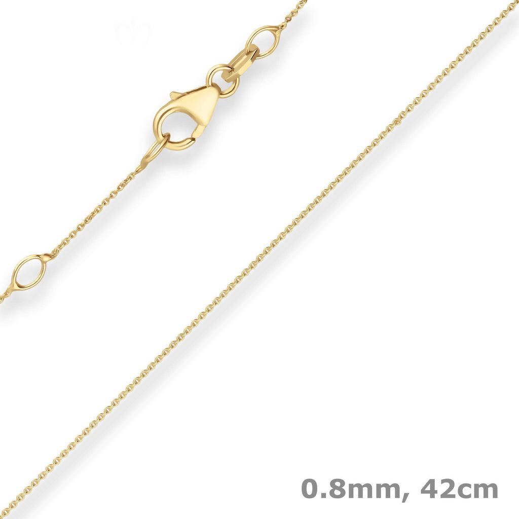 0-8mm-Rund-Ankerkette-aus-585-Gelbgold-42cm