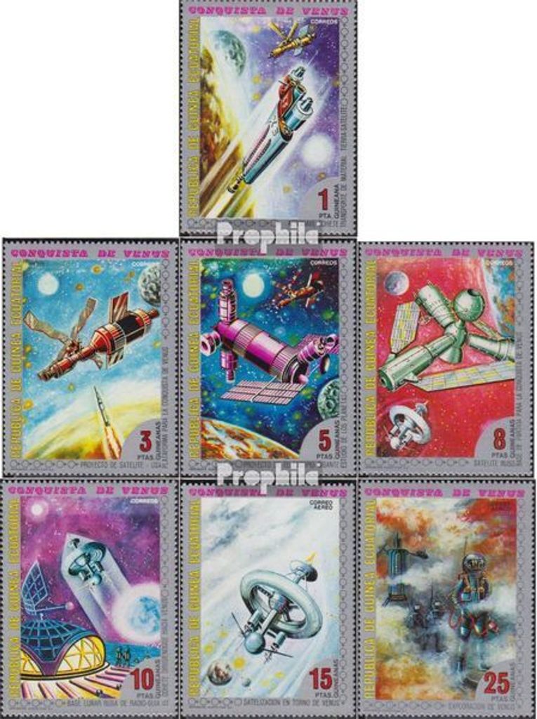 Briefmarken Äquatorialguinea 1973 Mi 217-223 (kompl.Ausg.) Produktbild 