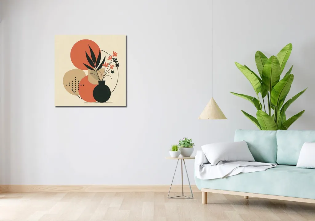 Quadro 70x70 cm Vaso con fiori - 2