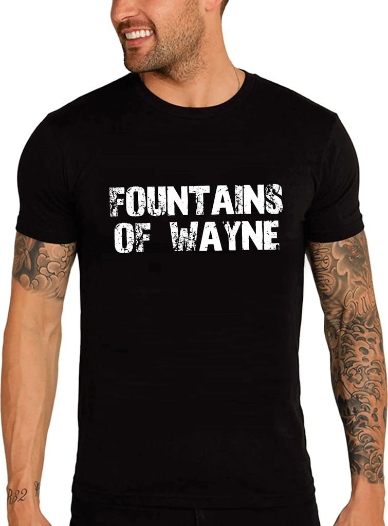 Herren Grafik T-Shirt Springbrunnen von Wayne – Fountains Of Wayne – Öko-Verantwortlich Vintage Jahrgang Kurzarm Lustige Druck Geburtstag Gesc...