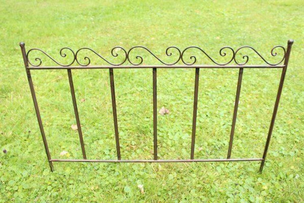 Beetzaun aus Metall 53 cm hoch braun - Beeteinfassung Produktbild 