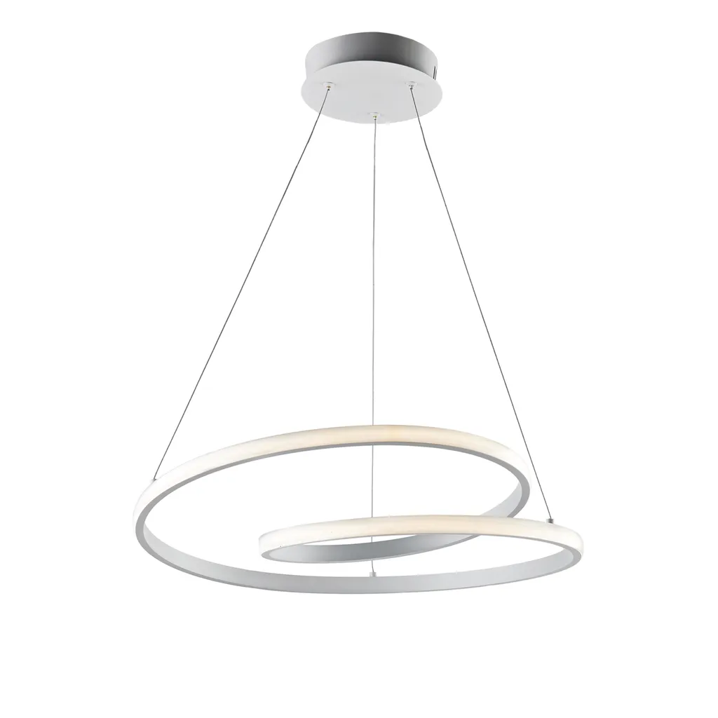 Lustre suspension LED blanc contemporain Malena 50cm réglable CCT