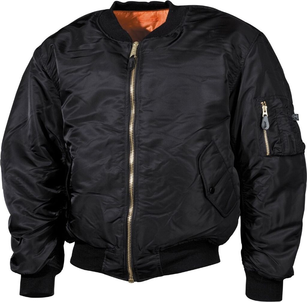 MFH US Pilotenjacke MA1, schwarz Bomberjacken