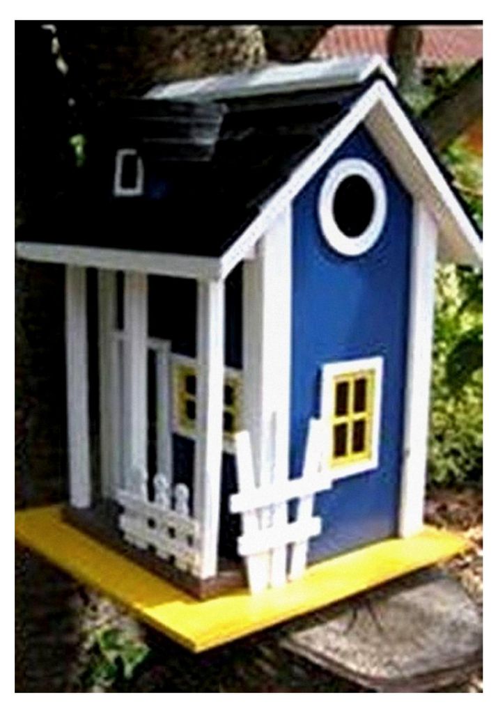 Vogelhaus Nisthaus Nistkasten Nistvilla 4 verschiedene Farben (Blau)