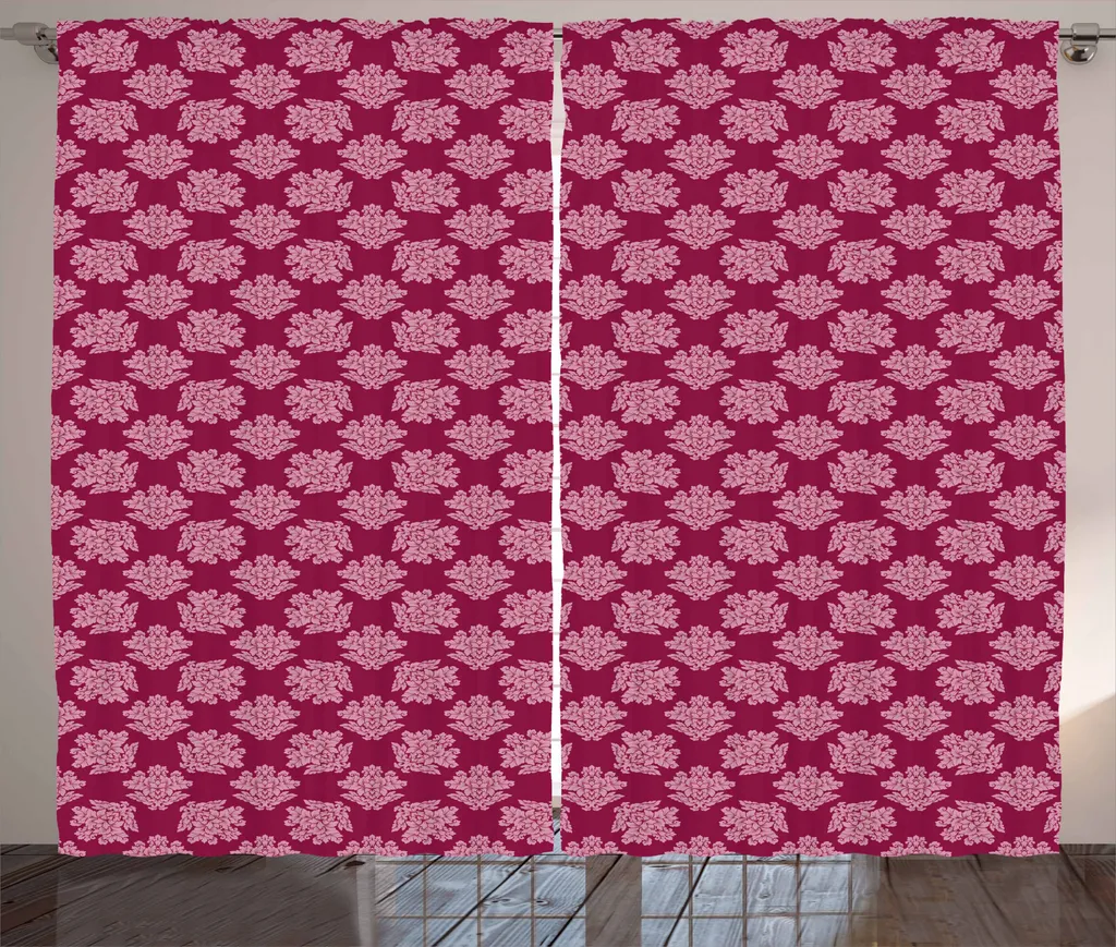 Tende Soggiorno ABAKUHAUS Damasco Vittoriano Rosa 280x175cm