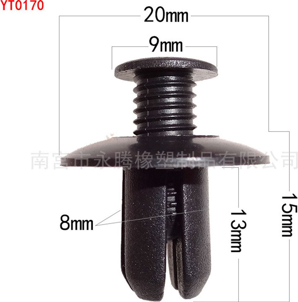 INF 100 Stück Universal-Autoclips, Spreizschraubenclips für die Automobilindustrie