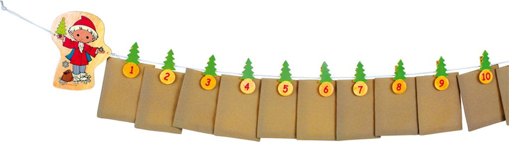 Small Foot Design 1180 Unser Sandmännchen Adventskalender, rot/grün/natur