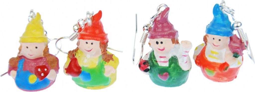 Zwerge Trolle Ohrringe Miniblings Hänger Zwerg Wald Fantasy Wichtel Miniatur