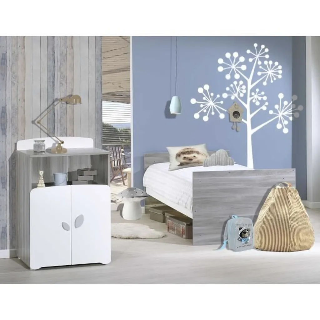 Lit bébé transformable 120x60 en 90x190 cm New Leaf Evolution Pratique