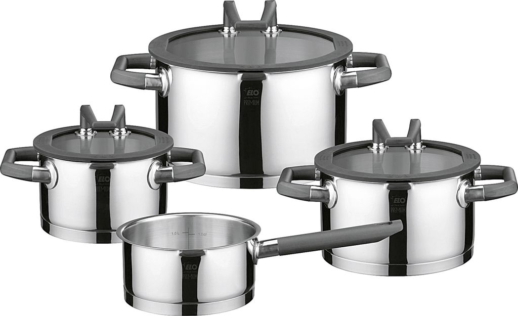 ELO Premium Rondello Topfset Edelstahl Volumenskala Produktbild 