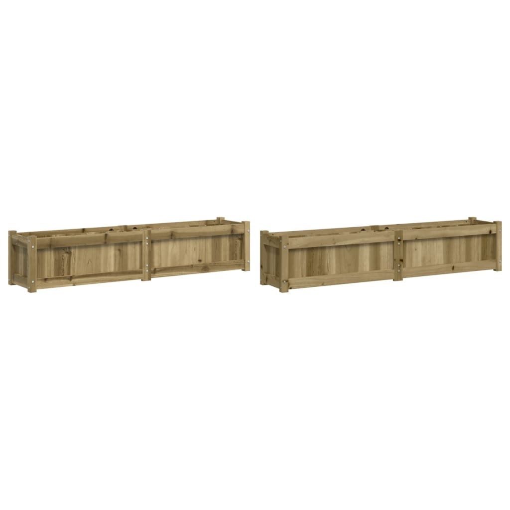 vidaXL Bac à plantes 2 pcs. Bois de pin imprégné Image du produit 