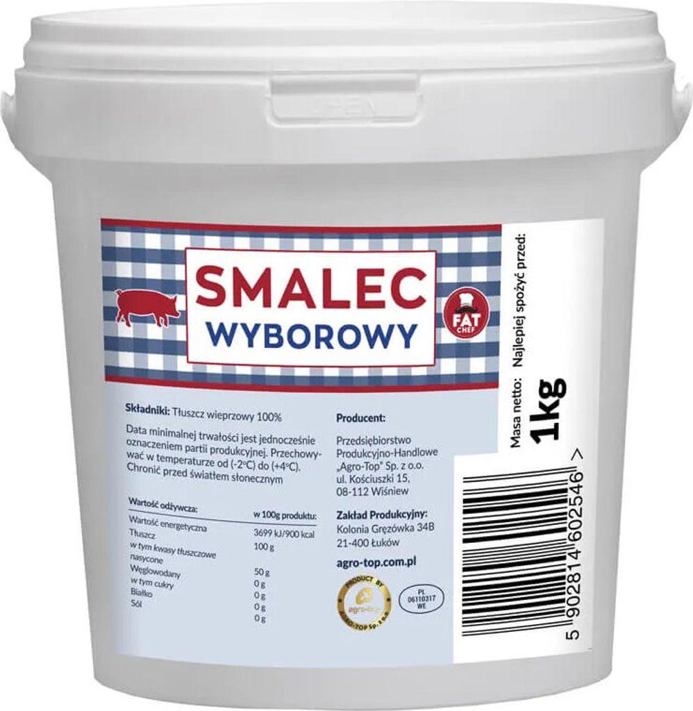 Schweineschmalz Wyborowy Agro Top 1kg Produktbild 