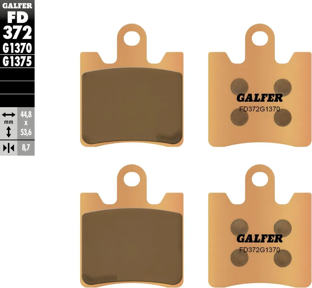 Plaquettes de frein Galfer métal fritté G1370 pour Triumph Trophy 1215