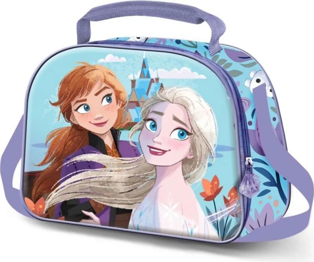 Sac à Déjeuner Disney Frozen 2 pour École et Pique-Nique Motif Floral 3D