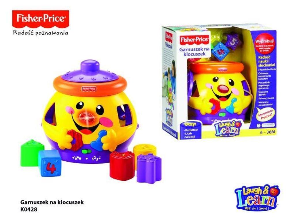 Fisher Price Learn, Zpívající hrnec na kostky, vzdělávací Obrázek produktu 